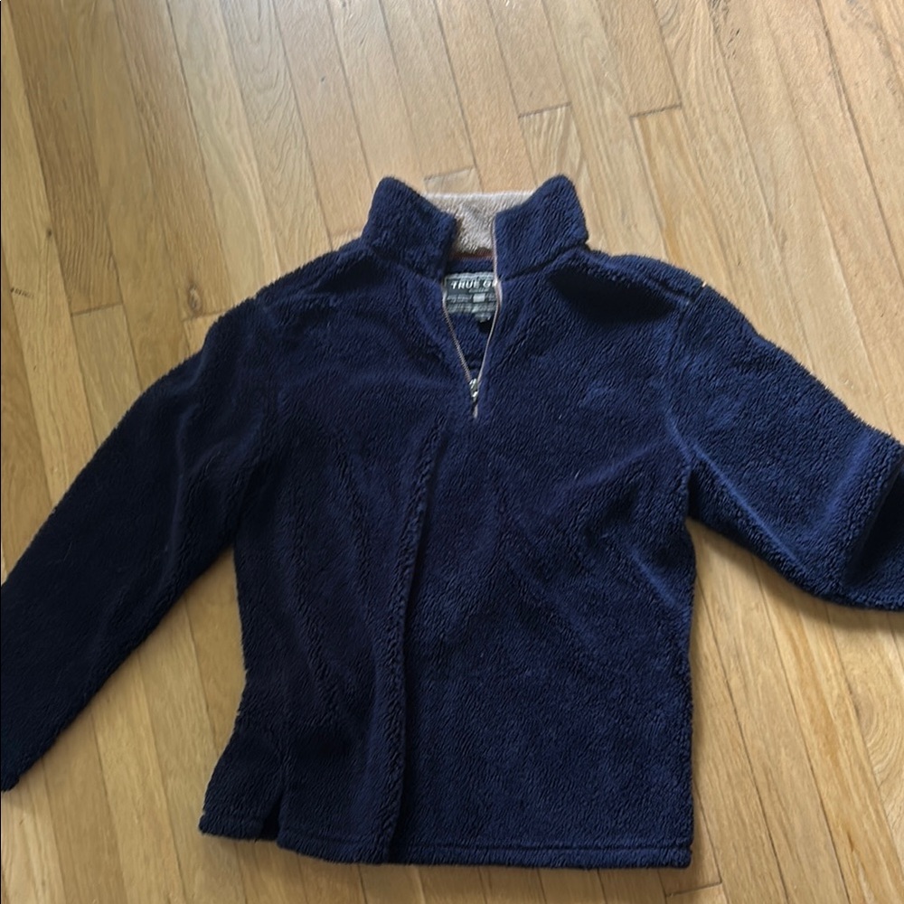 Navy Fleece Zip-Up Jacket